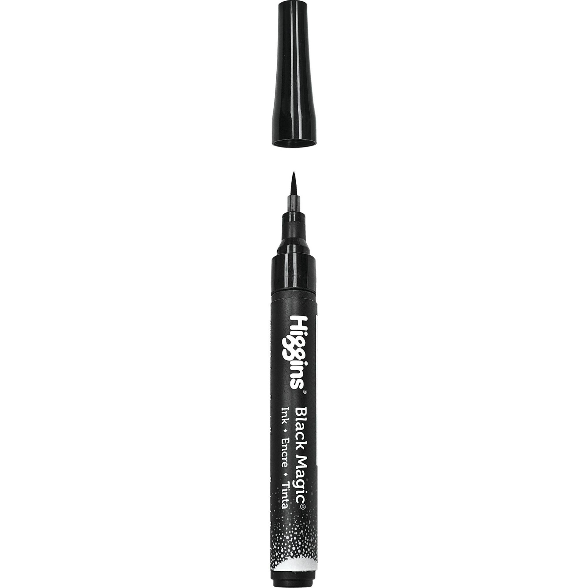 Higgins® Black Magic® Brush Tip Ink Pump Marker, 1mm